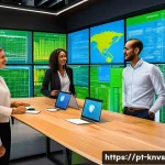 윤리적 투자에 적합한 산업군 분석 - A vibrant and optimistic image depicting a diverse group of professionals (male and female, various ...