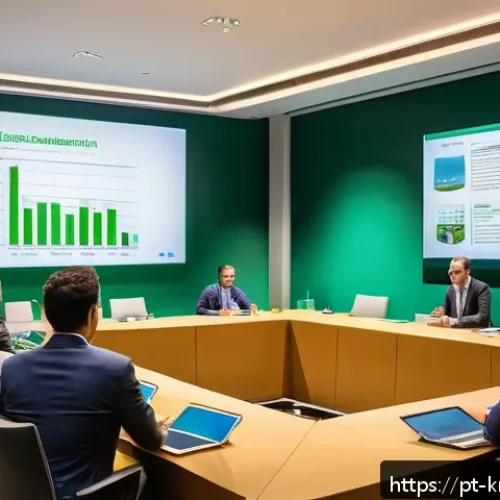Home 17 윤리적 투자에서의 고객 피드백 활용 - A modern financial conference room scene featuring diverse investors actively discussing sustainable...